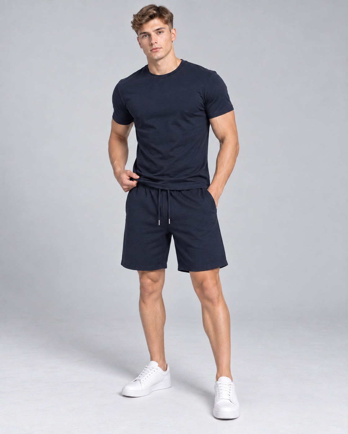 Conjunto de short + polera básica Lookingtex