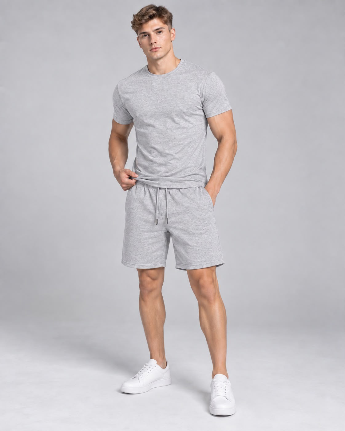 Conjunto de short + polera básica Lookingtex