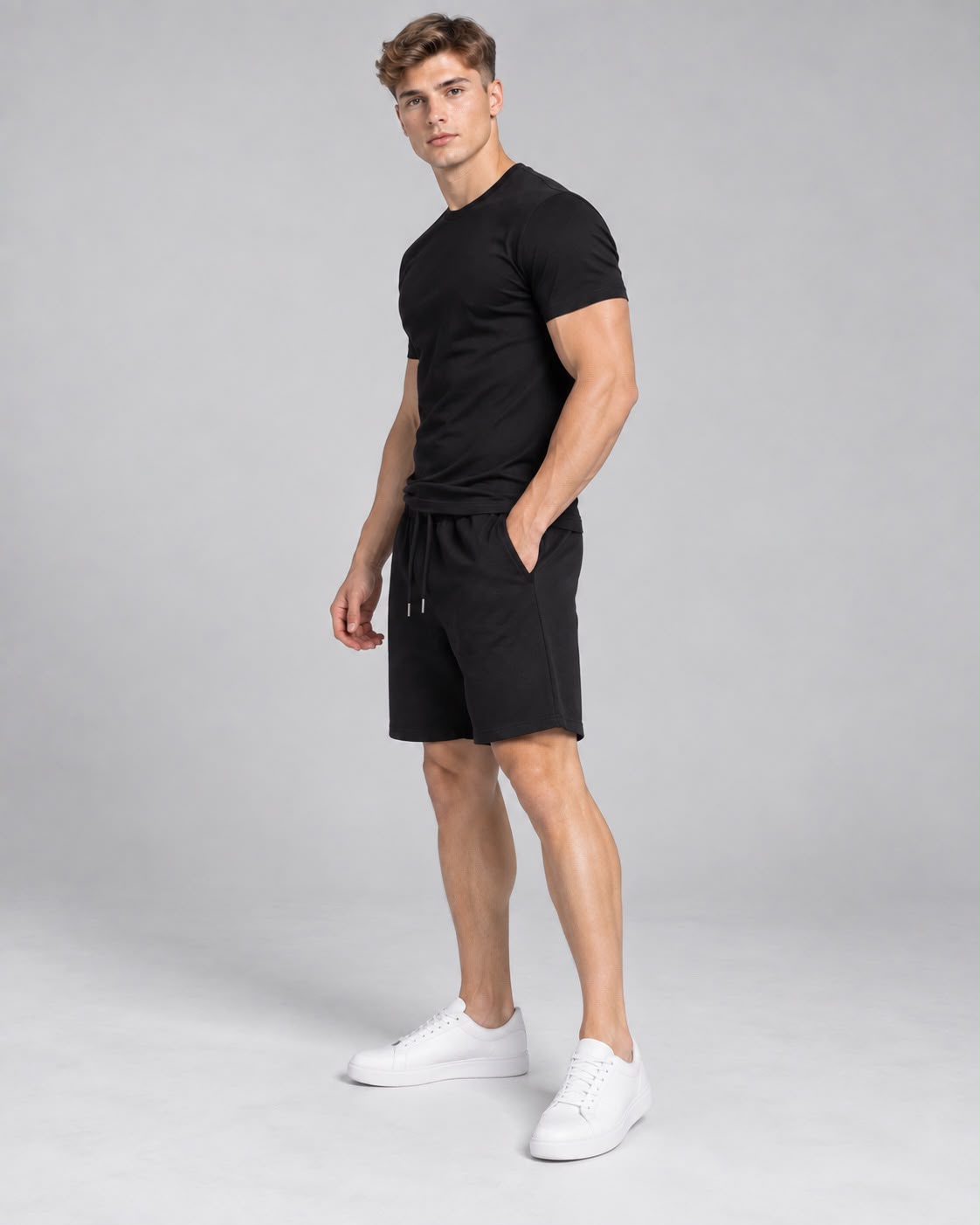 Conjunto de short + polera básica Lookingtex