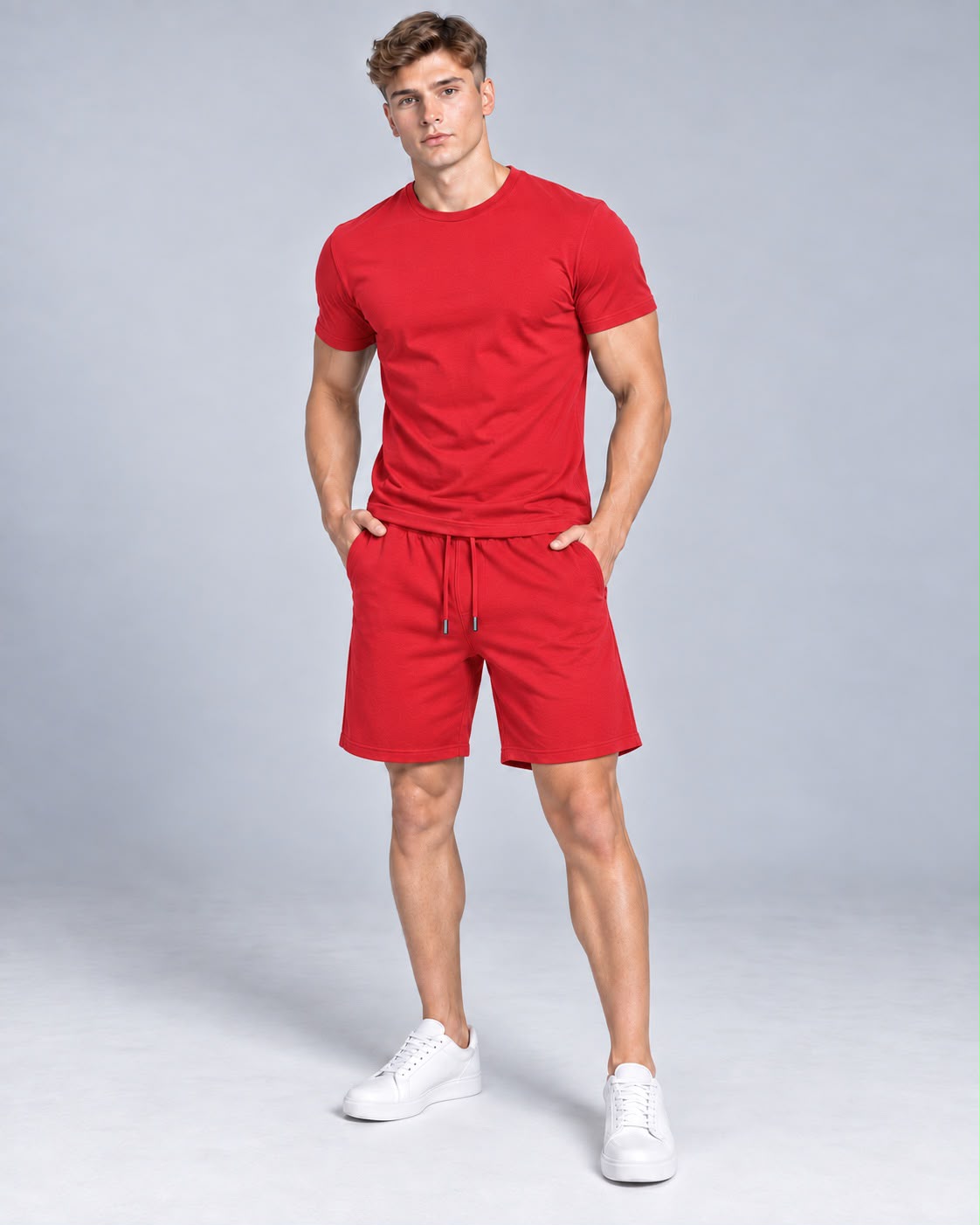 Conjunto de short + polera básica Lookingtex